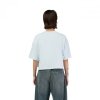 T-SHIRT DAMSKI FOX WORDMARK OS CROP PALE BLUE L